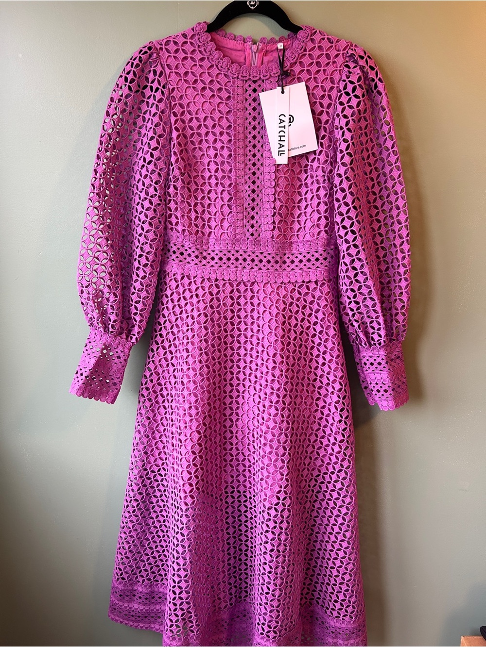 Catchall NWT Pink Crochet Lace Midi Dress Size [S]